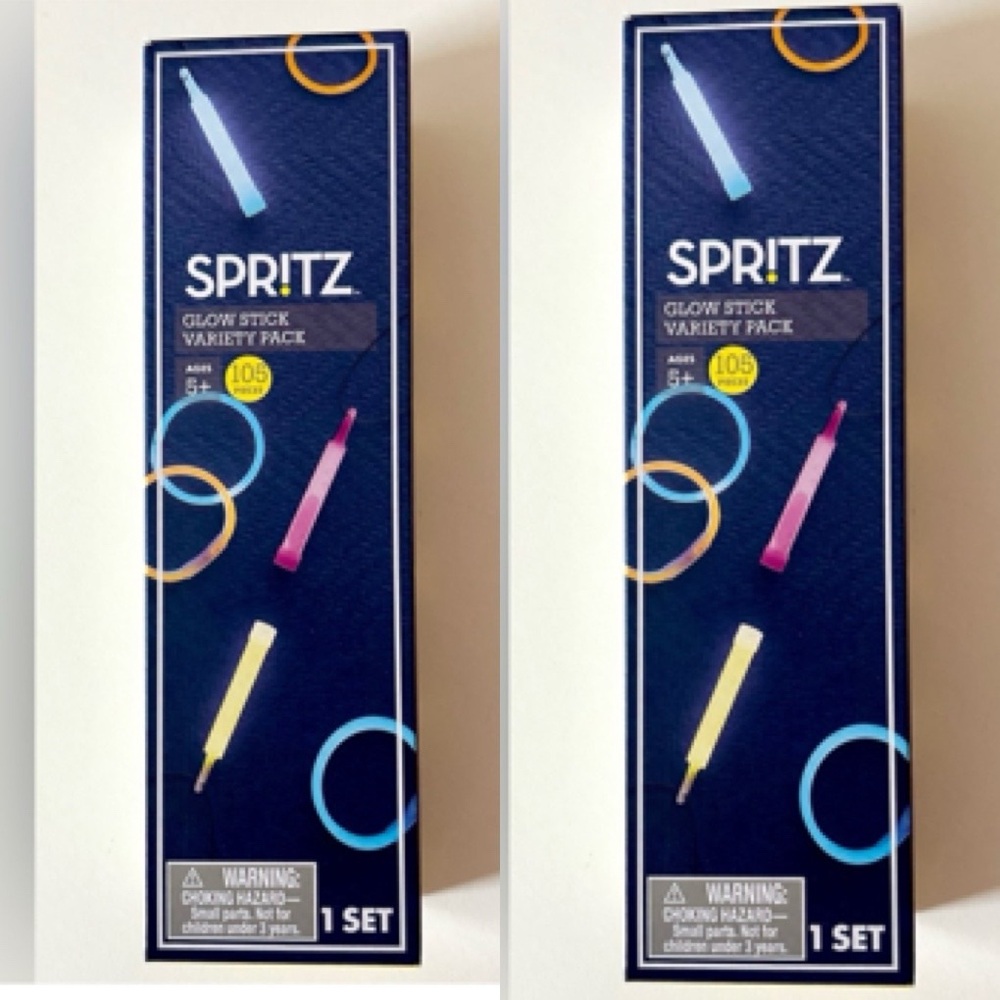 2-Spritz Glow stick boxes, 210 assorted glow sticks NIB